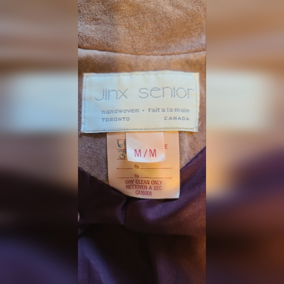 AMAZING Vintage Hand Woven Suede and Wool Jacket - Picture 7 of 8